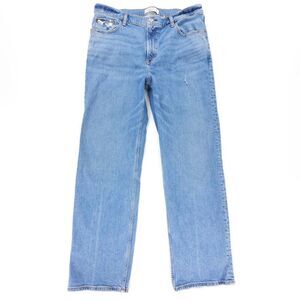 NEW Abercrombie 90s High Rise Relaxed Jeans Curve Love Clean Girl Wide Leg Y2k